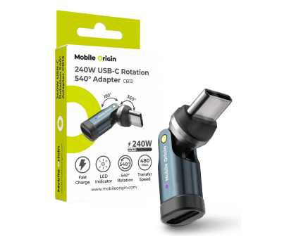 Przejściówka Mobile Origin 240W USB-C Rotation 540° Adapter CB13